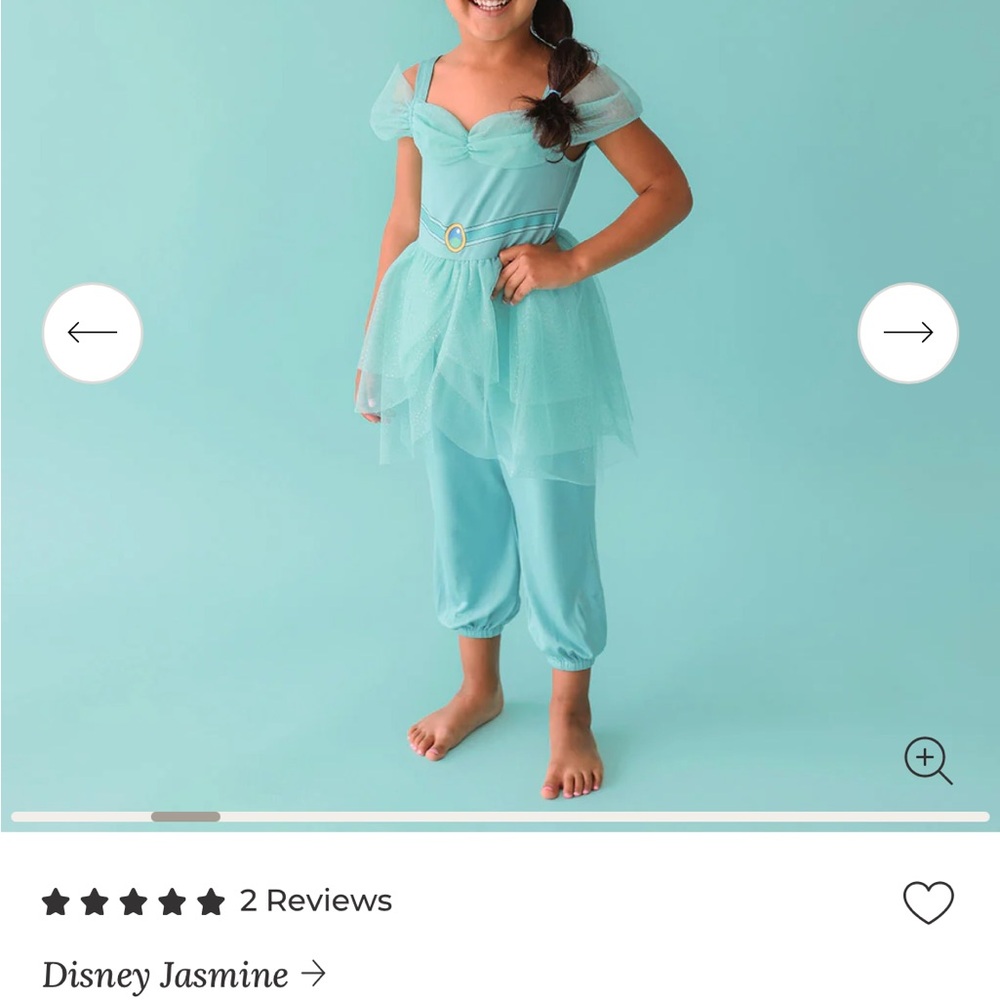 Disney Jasmine Tulle Jumpsuit 10y-12y Posh Peanut